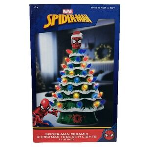 Spider-Man Ceramic Christmas Tree With Lights 11.6"‎